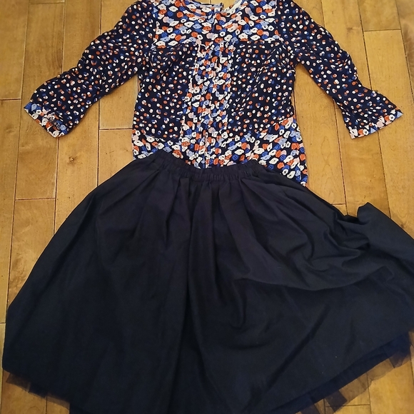 Chic Navy Parisian Vintage Skirt - Picture 8 of 8